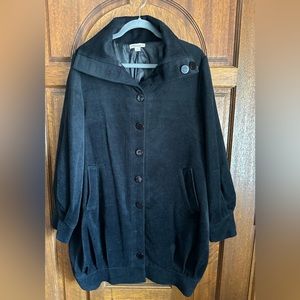 Vintage Forever 21 Black Wool Blend Cocoon Coat Women Size Medium